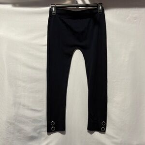 Black Leggings with Button Details